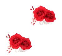 LALADEFIEE 2pezzi Pettine Per Con Accessorio Sposa Elegante Per Cerimonie e Occasioni Speciali Fermaglio Per Donne Per Acconciature Di Ogni Tipo Design Delicato e Raffinato