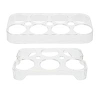 LALADEFIEE 2pezzi Portauova Per Frigorifero Organizer Multi-griglia in Plastica Contenitore Per Uova Da Cucina Conservazione Delle Uova Per Frigorifero