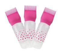 LALADEFIEE 3 pezzi Bottiglie Applicatori Pettine per Radici con Scala Graduata per Tintura e Cura Capelli Facili da Usare per Styling Colorazione e Trattamento Olio Design Pratico per Uso