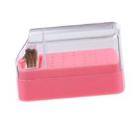 LALADEFIEE 30fori Organizzatore Per Punte Trapano Per Unghie Custodia Slot Con Pulitore Accessorio Per Manicure Per Nail Archiviazione Ordinata