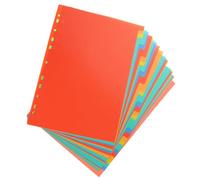 LALADEFIEE 31 Fogli Divisori per Raccoglitori A4 in Plastica Pp Linguette, Organizzatore per Documenti e Separatore per Ufficio e Scuola, 11 Fori per Archivio Efficiente