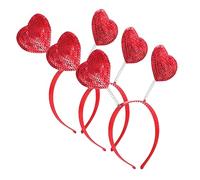 LALADEFIEE 3pezzi Cerchietti Cuore Paillettes Da Accessori Per Per Feste Di Cerchietti Leggeri e Comodi Per Foto Di Gruppo e Occasioni Speciali