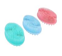 LALADEFIEE 3pezzi Spazzola Per Bagnetto Silicone Per Ragazzo Ragazza Massaggiante Per Shampoo Morbido e Sicuro Per La Del Ragazzo Ragazza Pastello