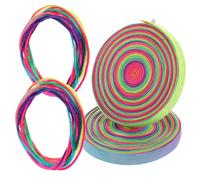 LALADEFIEE 4 pezzi Bande Elastiche Salto Resistente per Esercizi all Aperto Corde Elastiche Multicolori per Attività Fisica e Coordinazione