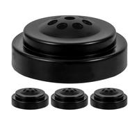 LALADEFIEE 4 Pezzi Base per Bandiera da Scrivania Design Stabile a 8 Fori in Plastica Nera, Supporto Elegante per Bandiere, per Tavoli da Conferenza e Negoziazioni Aziendali