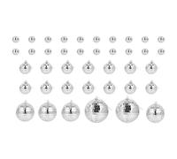 LALADEFIEE 40 Pezzi Palle a Specchio da Discoteca Set Decorazioni per Feste Nuziali Sfere Riflettenti per Abbellimento Torte e Vetrine, Piccole Palle a Specchio Resistenti per Eventi
