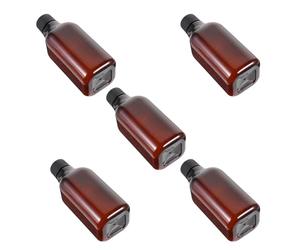 LALADEFIEE 5 Flaconi da Viaggio 200 Ml con Tappo a Vite e Tappo Interno, Bottiglie Ricaricabili per Shampoo, Lozione e Articoli da Toeletta, Contenitori Portatili per Necessità di Viaggio