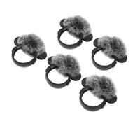 LALADEFIEE 5 Pezzi Copertura per capelli microfono. coperture del microfono protezione del microfono Grey