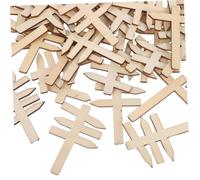 LALADEFIEE 50 Pezzi Segnali Stradali in Legno Miniature per Targhette Decorative per Casa delle Bambole Giochi Educativi DIY per Creatività e Orientamento Adatti Laboratori e Ambienti