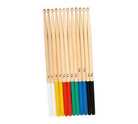 LALADEFIEE 6 Paia Bacchette Legno Percussioni Batteria Adatte Tamburi Bande Giovanili Pratica Bar Concerti Esibizioni Materiale Superficie Antiscivolo Impugnare