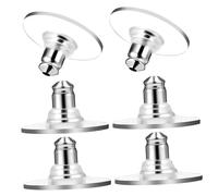 LALADEFIEE 6 pezzi Ferma Orecchini in Silicone Trasparente Supporto Antiscivolo per Orecchini Perno Chiusure Ipoallergeniche per Orecchie Sensibili Accessori Pratici e Discreti