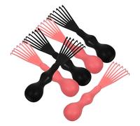 LALADEFIEE 6pezzi Accessori Per La Pulizia Dei Pettini Rosa e Nera Strumenti Pratici Per Rimuovere Da Pettini e Spazzole Per Manutenzione e Viaggio