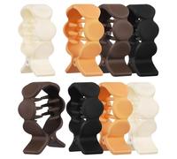 LALADEFIEE 8 Pezzi Fermacoda per Chioma Donna in Resina, Morsetti Compatti e Resistenti per Acconciature Casual o Eventi Formali, per Code Alte e Chioma Spessi