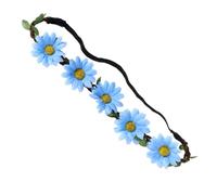 LALADEFIEE Accessori per Chioma a Forma di Fiore 5 Pezzi Blu Coroncine Girasole per Pool Party e Feste a Tema Hawaiano