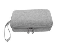 LALADEFIEE Beauty Case da Viaggio Custodia Rigida per Trucco Portatile Mini Borsa da Toilette Grigia Maniglia per Organizzatore Cosmetici Professionale Donna