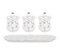 LALADEFIEE Bicchiere Ceramico per Offerte Buddiste con Motivo di Loto Coppa Acqua per Devozione e Meditazione Piccolo Vaso per Offerte in Ceramica Resistente per Tempio e Casa