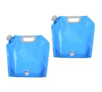 LALADEFIEE Borsa Portatile Pieghevole per Acqua 10l in Plastica Manico e Chiusura Ermetica, Grande capacità per Campeggio e Picnic, Set da 2 Pezzi