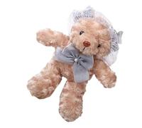 LALADEFIEE Borsa Tracolla Donna Morbido Orsetto Marrone con Catena Design Cartoon e Cappio per Festa Shopping e Uscite Invernali