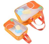 LALADEFIEE Borse Da Toilette Trasparenti Da Viaggio 2 Pezzi, Set Borse Per Trucco e Cosmetici Scomparti Separati, Per Donna Viaggiatrice e Uso Famiglia