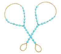 LALADEFIEE Catene per Caviglie Perline e Anelli per Dita dei Piedi da Donna Set 2 Pezzi Elastiche Gioielli da Spiaggia per Sandali a Piedi Nudi Accessori Estivi Decorativi