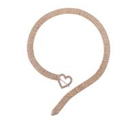 LALADEFIEE Cintura Donna con Cristalli a Cuore in Metallo Oro, Regolabile dal Tocco Morbido e Confortevole, per Abiti Casual e Cosplay