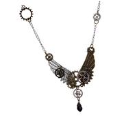 LALADEFIEE Ciondolo Steam Gear Di Forma Collana Vintage Punk Elemento Decorativo Per Collo Elegante Regalo Per Donna Adatto Per Cene e Feste Di Compleanno