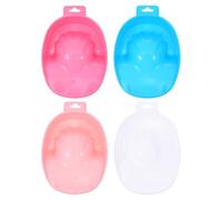 LALADEFIEE Ciotola per Manicure in Plastica PP 4 Pezzi Colorata per Ammollo unghie Strumento Nail Art per Trattamento Cuticole e Rimozione Pigmenti Adatta a Mani di Tutte le Dimensioni