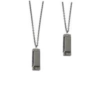 LALADEFIEE Collana Ciondolo Armonica Miniatura 4 Fori 2 Pezzi Leggera e Accordata Gioiello Musicale per Uomo e Donna Accessorio Decorativo per Clavicola e Apprendimento Musicale