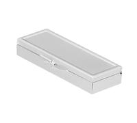 LALADEFIEE Contenitore Portatile Rettangolare in Acciaio Resistente per Caramelle e Chewing Gum Scatola Anti-ruggine e Organizer Compatto per Pillole e Dolci Scomparti Resistente e Durevole