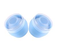 LALADEFIEE Contenitore Puff Cipria per Corpo 2 Pezzi in Pp Blu con Morbida Lanugine, Applicazione Uniforme del Talco e Neonati