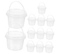 LALADEFIEE Contenitore Riutilizzabile Per Lattine Di Vernice Da 12 Galloni Piccolo Secchio Trasparente Da Cucina Industriale Con Coperchio Mini Secchio Trasparente Organizer Per Pasti