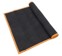 LALADEFIEE Coperta Imbottita per Traslochi Nera Dettagli Arancioni, Coperte da Imballaggio Multiuso per Protezione Mobili e Pavimenti, Dimensioni Grandi per Uso Domestico e Professionale