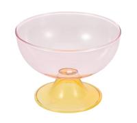 LALADEFIEE Coppette per Gelato in Vetro Piedini Alti Fruttiera da Dessert Trasparente Resistente al Calore Ciotole per Macedonia e Gelato per Feste e Uso Quotidiano