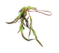 LALADEFIEE Copricapo Robusto Da Festival Fascia Per Con Corda Intrecciata Perline Di Legno Accessorio Per Costume Gitano