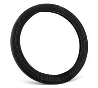 LALADEFIEE Coprivolante Auto in Pelle Sintetica Traspirante Antiscivolo Protezione Elastico e Morbido per Volante Accessorio Interni Auto Nero Blu