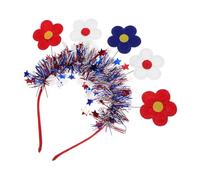 LALADEFIEE Coroncina Patriottica Fiori Per Festa Indipendenza Cerchietto Per Decorazioni Di Compleanno e Celebrazioni Nazionali