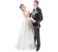 LALADEFIEE Decorazione per Torta Nuziale in Resina Sposi e Sposi, Statuetta Decorativa di Coppia da Tavolo, Decorazione Delicata per Matrimonio e Festa di Fidanzamento, Piccolo e Leggero,