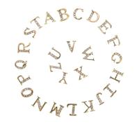 LALADEFIEE Decorazioni Per Unghie Lettere in Lega 3d Accessori Nail Art Adesivi Strass Set Decalcomanie Dell'alfabeto Per Manicure Fai Da Te
