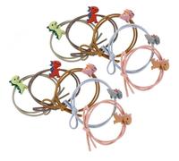 LALADEFIEE Elastici per Chioma Bambina 10 Pezzi Dinosauri e Fascia Elastica, Facile da Indossare che Tiene Bene i Chioma, per Compleanni e Uso Quotidiano Colore Casuale