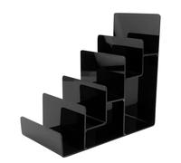 LALADEFIEE Espositore da Tavolo per Trucco a 5 Livelli Nero Organizer Multistrato per Cosmetici Scala Portaoggetti per Rossetti Pennelli e Accessori Make-Up