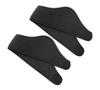 LALADEFIEE Fascia Termica Doppi Strati per Orecchie Paraorecchie Unisex Elastici per Attività Sportive Invernali Nero 2 Pezzi