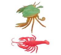 LALADEFIEE Figura di Granchio e Aragosta in Plastica Artificiale Figurina Marina Realistica per Giocattolo Educativo per Apprendimento e Decorazione Festa Mare