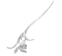 LALADEFIEE Forcina Vintage in Metallo Argento con Perla e Germoglio di Prugno Fermaglio Leggero per Acconciature Eleganti come Chignon e Acconciature Accessorio Capelli Stile Tradizionale