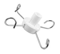 LALADEFIEE Gancio Porta Bottiglia per Infusione in Plastica e Acciaio Inox 4 Uncini per Supporto Flebo Verticale Uso Ospedaliero e Clinico Accessorio Leggero e Resistente