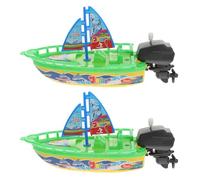 LALADEFIEE Giocattolo a Carica Per Ragazzo Ragazza Da Bagno, Set 2 Pezzi Barche Piccole in Plastica Sicura, Spruzzatore D'acqua Per Momento Del Bagnetto Divertente