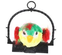 LALADEFIEE Giocattolo Pappagallo Parlante Elettrico Registratore Decorazione Appendibile Ripete e Imita Voce Senza Batteria Verde Educativo e Divertente per Ragazzi e Ragazze