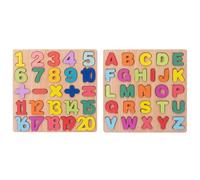 LALADEFIEE Giocattolo Puzzle Educativo in Legno per Set Lettere Maiuscole Abc e Numeri 1-20 per Coordinazione Occhio-Mano Gioco Didattico Colorato per Sviluppo Cognitivo e Apprendimento
