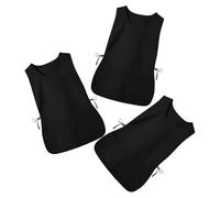 LALADEFIEE Grembiule da Parrucchiere senza Maniche con Tasche Set da 3 Pezzi Grembiule da Cucina Regolabile per Chef e Salone Camice Protettivo per Lavoro Professionale