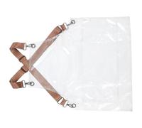 LALADEFIEE Grembiule Trasparente in Tpu Corto 60 CM con Cinturino Regolabile per Parrucchiere Grembiule Professionale Antiolio per Salone e Tintura Chioma Protezione per Uso Salone e