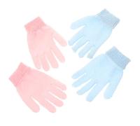 LALADEFIEE Guanti Esfolianti Doppi per Bagno Materiale Resistente Guanto Scrub con Maglia Sottile per Pulizia Profonda e Massaggio